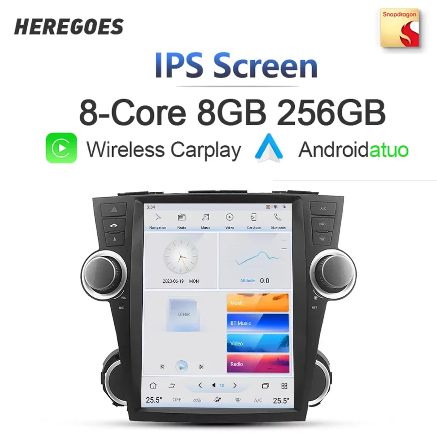 Tesla Screen Qualcomm Auto автомобильный dvd-плеер на основе Android Carplay autoradio 8 + 256G Wifi Bluetooth для Toyota Highlander Kluger 2008-2014
Tesla Screen Qualcomm Auto автомобильный dvd-плеер на основе Android Carplay autoradio 8 + 256G Wifi Bluetooth для Toyota Highlander Kluger 2008-2014