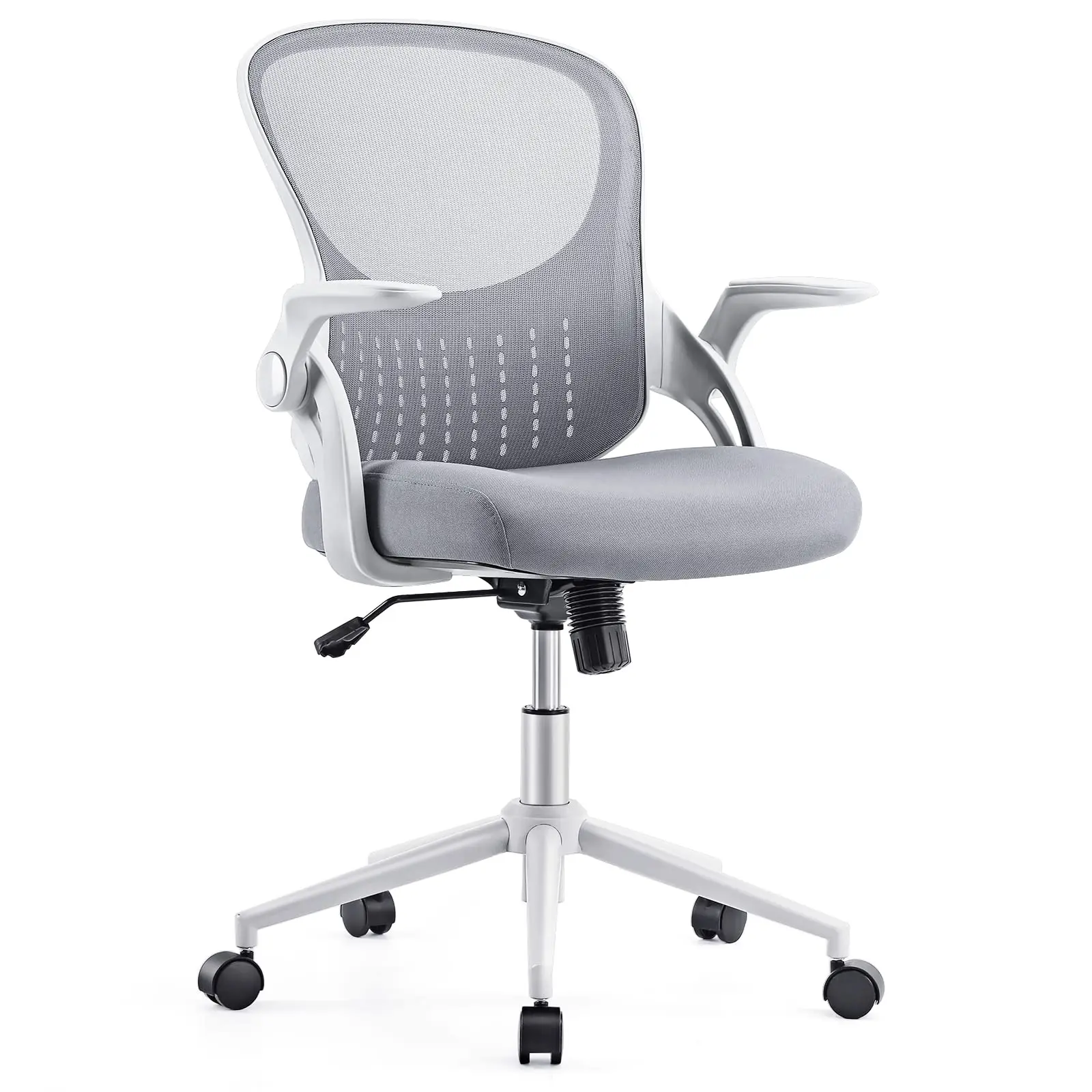 Ergonomic Office Chair With Flip-Up Armrests Adjustable Height Swivel Wide Seat Thick Cushion Lumbar Support Gray
Ergonomic Office Chair With Flip-Up Armrests Adjustable Height Swivel Wide Seat Thick Cushion Lumbar Support Gray