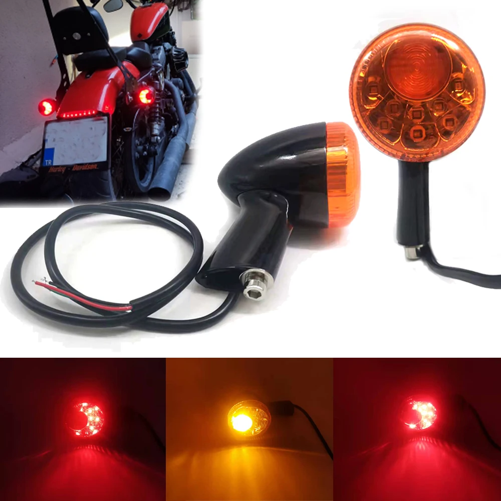 1 pair Motorcycle Rear Turn Signal Indicator LED Amber Light Brake Running Light For Harley Sportster XL883 XL1200 1992-2022
1 pair Motorcycle Rear Turn Signal Indicator LED Amber Light Brake Running Light For Harley Sportster XL883 XL1200 1992-2022