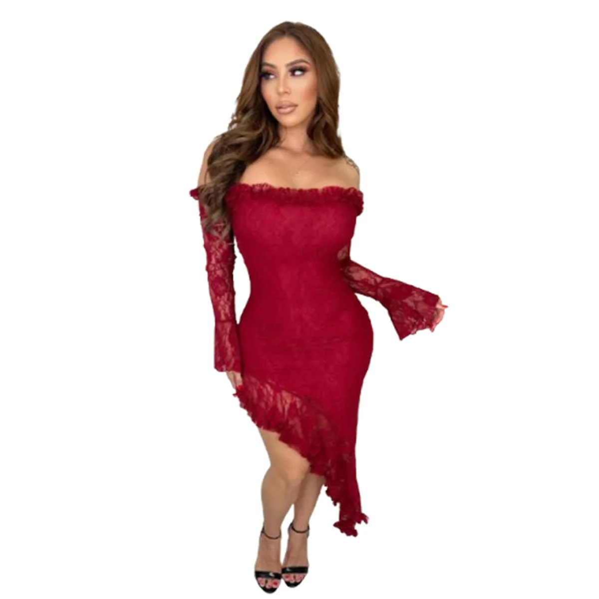 Cross-border exclusive supply for 2025 autumn new products, sexy lace one-word shoulder European dresses for women cw66646
Cross-border exclusive supply for 2025 autumn new products, sexy lace one-word shoulder European dresses for women cw66646