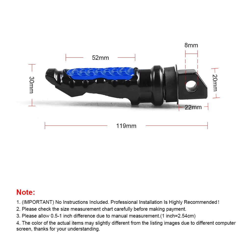 2Pcs 8MM Universal Aluminum Motorcycle Rear Passenger Foot Pegs Anti-Slip Footrest Pedals Scooter Motorbike Modification Parts
2Pcs 8MM Universal Aluminum Motorcycle Rear Passenger Foot Pegs Anti-Slip Footrest Pedals Scooter Motorbike Modification Parts