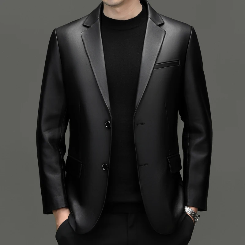 Trendy Gentleman Genuine Sheepskin Blazers For Men Suit Jackets Spring Quality Smooth Comfortable Slim Fit Terno Masculino L-5XL
Trendy Gentleman Genuine Sheepskin Blazers For Men Suit Jackets Spring Quality Smooth Comfortable Slim Fit Terno Masculino L-5XL