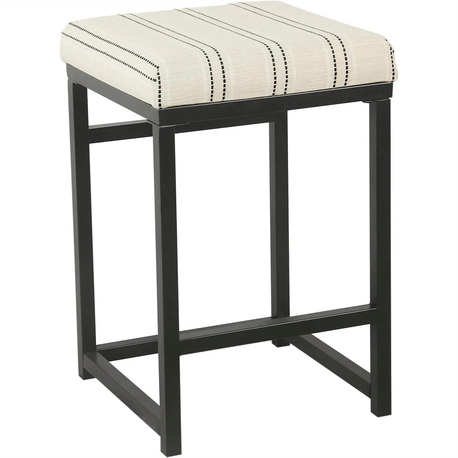 24 Inch Counter Stool Backless Metal Frame Bar Stools for Kitchen Island, Black and White Stripe
24 Inch Counter Stool Backless Metal Frame Bar Stools for Kitchen Island, Black and White Stripe