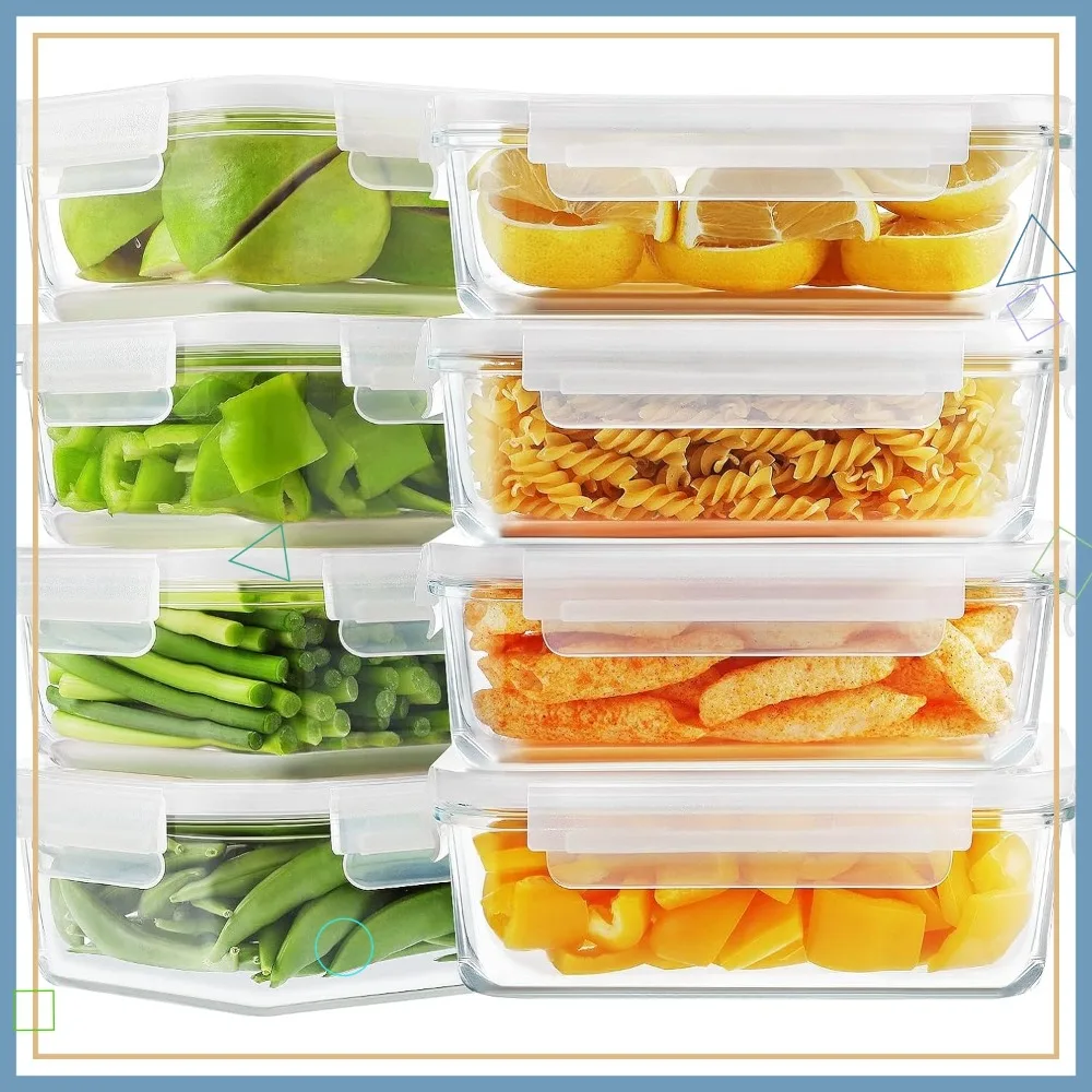 8-Pack Glass Food Storage Containers with Lids, Airtight & Leak-Proof, BPA-Free, 30oz for Meal Prep
8-Pack Glass Food Storage Containers with Lids, Airtight & Leak-Proof, BPA-Free, 30oz for Meal Prep
