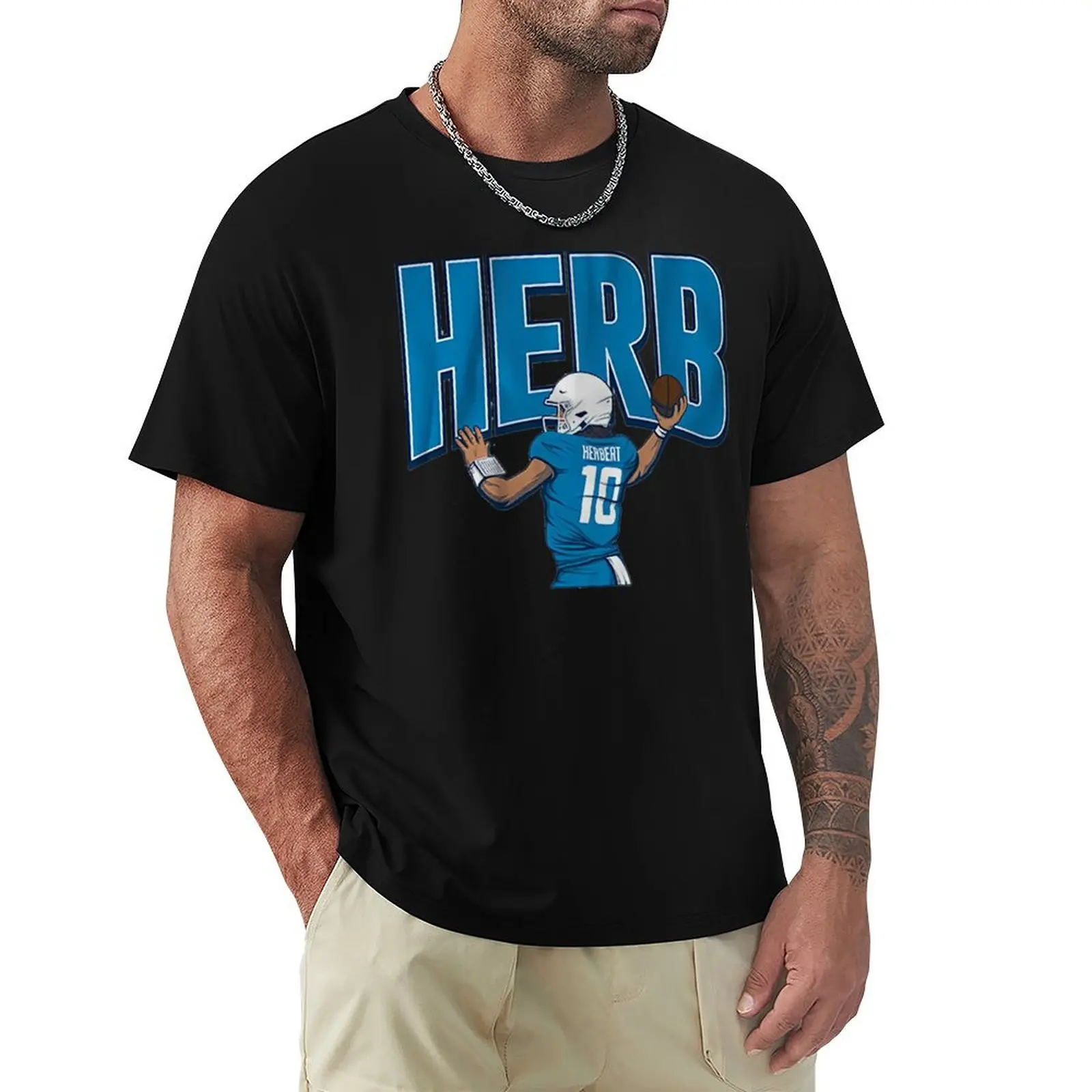 Justin Herbert HERB T-Shirt cotton man t-shirts designer shirts mens big and tall t shirts
Justin Herbert HERB T-Shirt cotton man t-shirts designer shirts mens big and tall t shirts