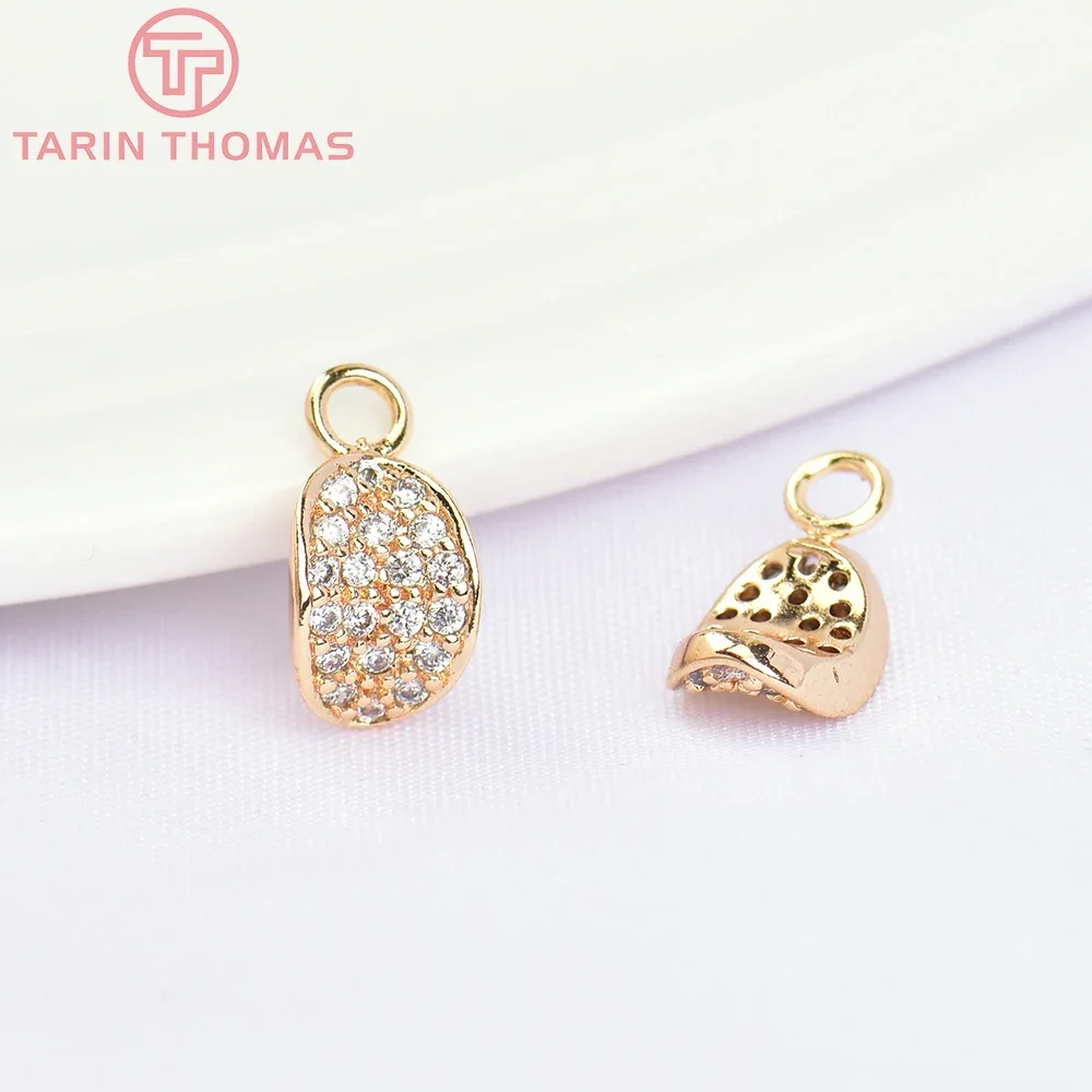 (5777) 4PCS 5x7.5MM 24K Gold Color Brass with Zircon Charms Pendants High Quality DIY Jewelry Making Findings Wholesale
(5777) 4PCS 5x7.5MM 24K Gold Color Brass with Zircon Charms Pendants High Quality DIY Jewelry Making Findings Wholesale