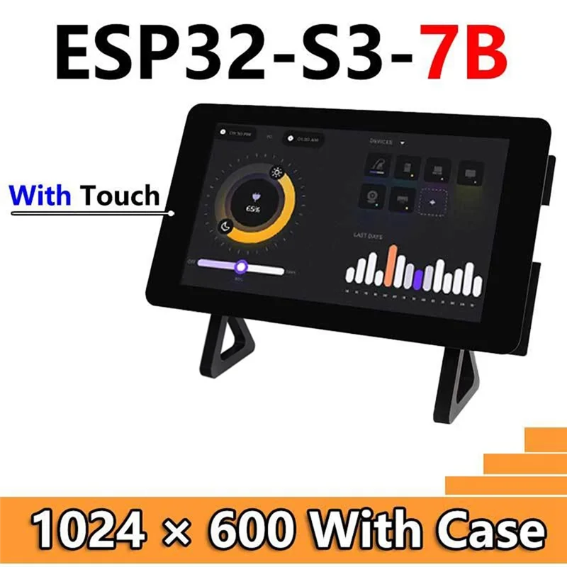A92Z ESP32-S3 7 Inch LCD Touchscreen 1024X 600 Supports Wifi Bluetooth With Resolution N16R8 CAN RS485 Sensor And Case Bracket
A92Z ESP32-S3 7 Inch LCD Touchscreen 1024X 600 Supports Wifi Bluetooth With Resolution N16R8 CAN RS485 Sensor And Case Bracket