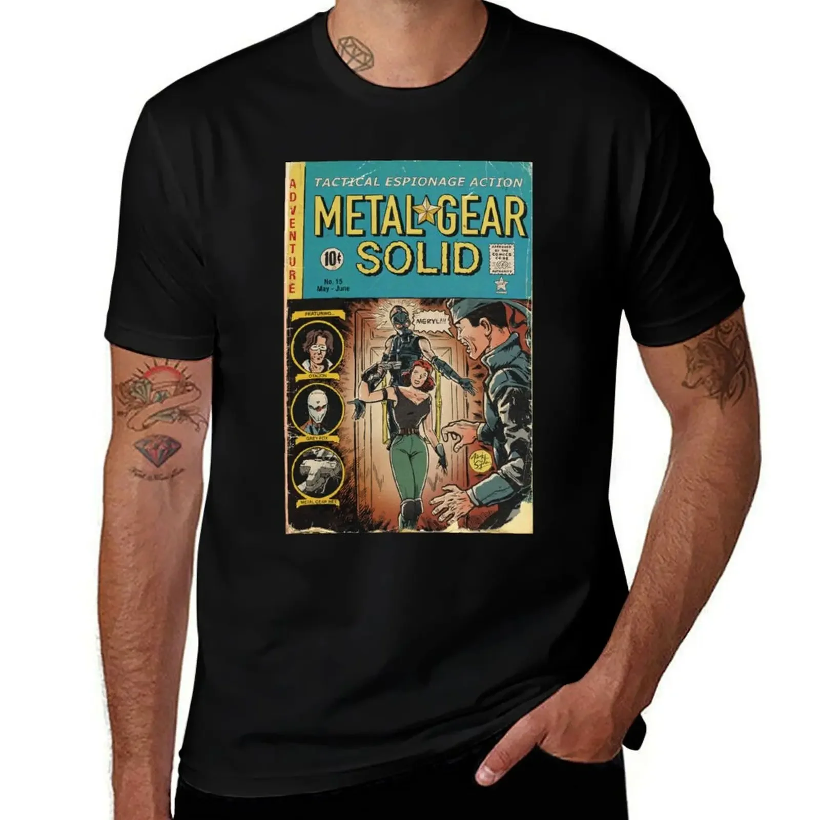 Metal Gear Solid fan art comic cover T-Shirt hippie clothes sweat for a boy oversizeds mens designer clothes
Metal Gear Solid fan art comic cover T-Shirt hippie clothes sweat for a boy oversizeds mens designer clothes