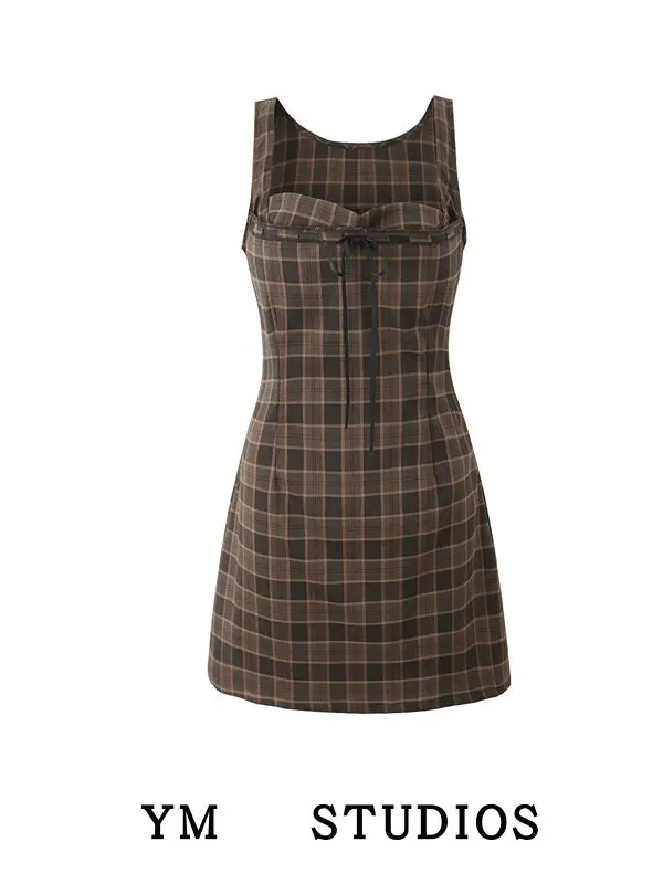 Retro School Sle Plaid Print Vest Dr Slimming ort Skirt Wrap around Waist Spring Summer Sweet And Spicy A-Line Dr
Retro School Sle Plaid Print Vest Dr Slimming ort Skirt Wrap around Waist Spring Summer Sweet And Spicy A-Line Dr