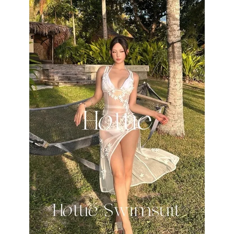 3D Floral Sheer Mesh Halter Maxi Cover Up Dress Bikini Wrap Skirt For Island Vacation
3D Floral Sheer Mesh Halter Maxi Cover Up Dress Bikini Wrap Skirt For Island Vacation