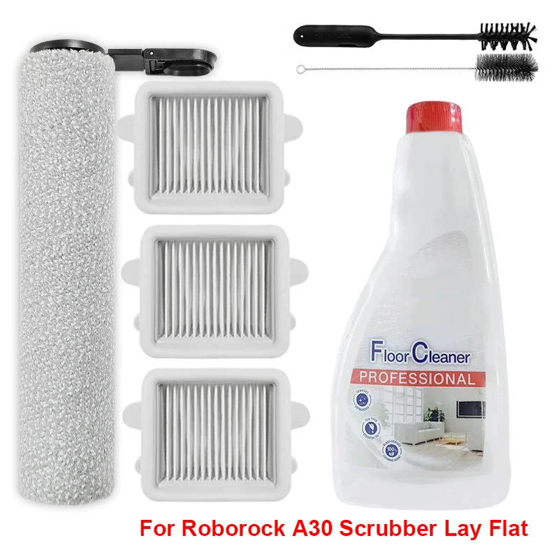 For Roborock A30 Scrubber Lay Flat Roller Brush, Filter Cartridge, Floor Cleaner Soft Brush, Stiff Brush
For Roborock A30 Scrubber Lay Flat Roller Brush, Filter Cartridge, Floor Cleaner Soft Brush, Stiff Brush