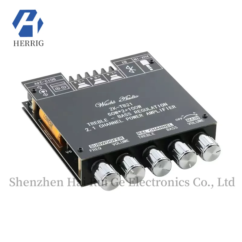Wuzhi Audio High-Low Tone Super Bass Amplifier Module with High Power and 2.1 Channel Bluetooth Digital Amplifier
Wuzhi Audio High-Low Tone Super Bass Amplifier Module with High Power and 2.1 Channel Bluetooth Digital Amplifier