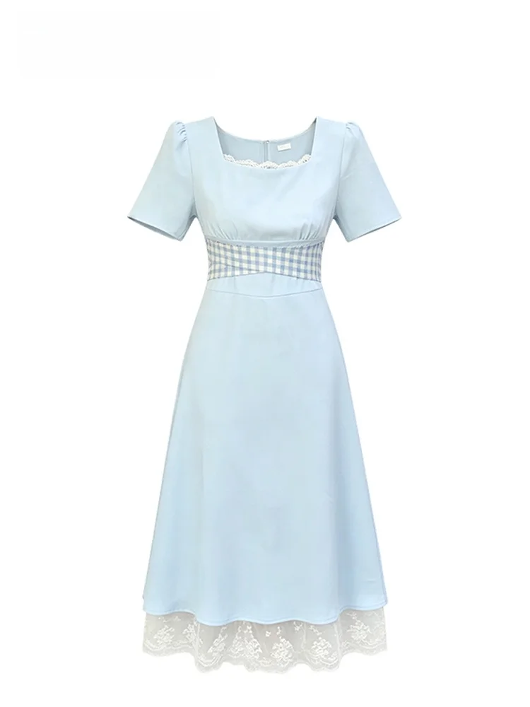 Summer New Style Casual Short Sleeve Dress Women plus Size Knot Sweet Style Polyester Fiber City Walk Midi Dress
Summer New Style Casual Short Sleeve Dress Women plus Size Knot Sweet Style Polyester Fiber City Walk Midi Dress