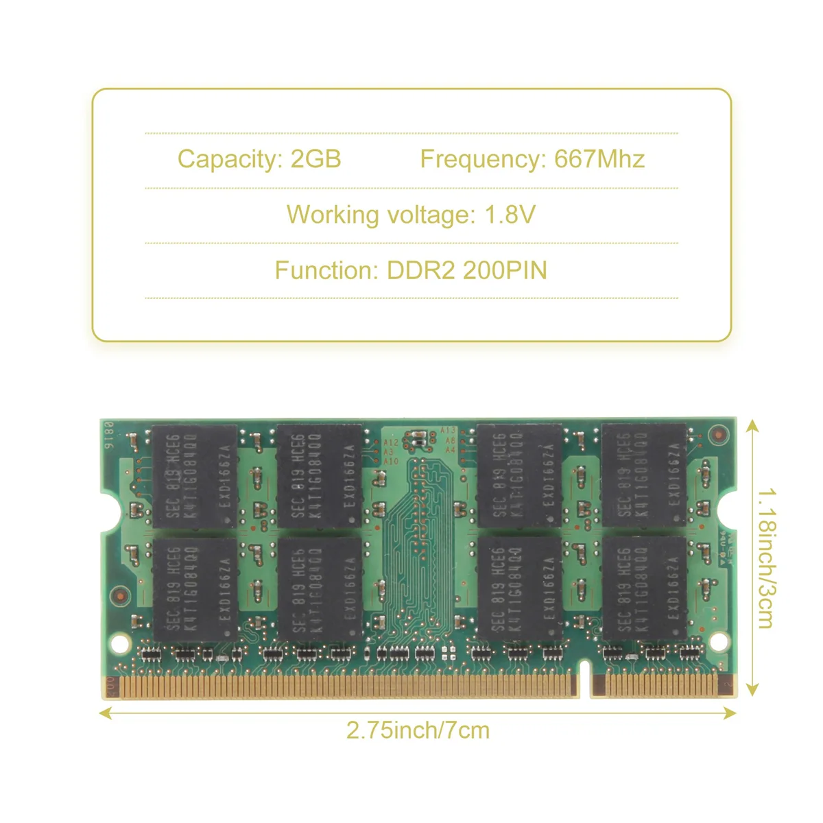 Оперативная память RISEN 2 ГБ DDR2, 667 МГц, PC2 5300, оперативная память для ноутбука, 1,8 В, 200 контактов, SODIMM для Intel AMD
Оперативная память RISEN 2 ГБ DDR2, 667 МГц, PC2 5300, оперативная память для ноутбука, 1,8 В, 200 контактов, SODIMM для Intel AMD