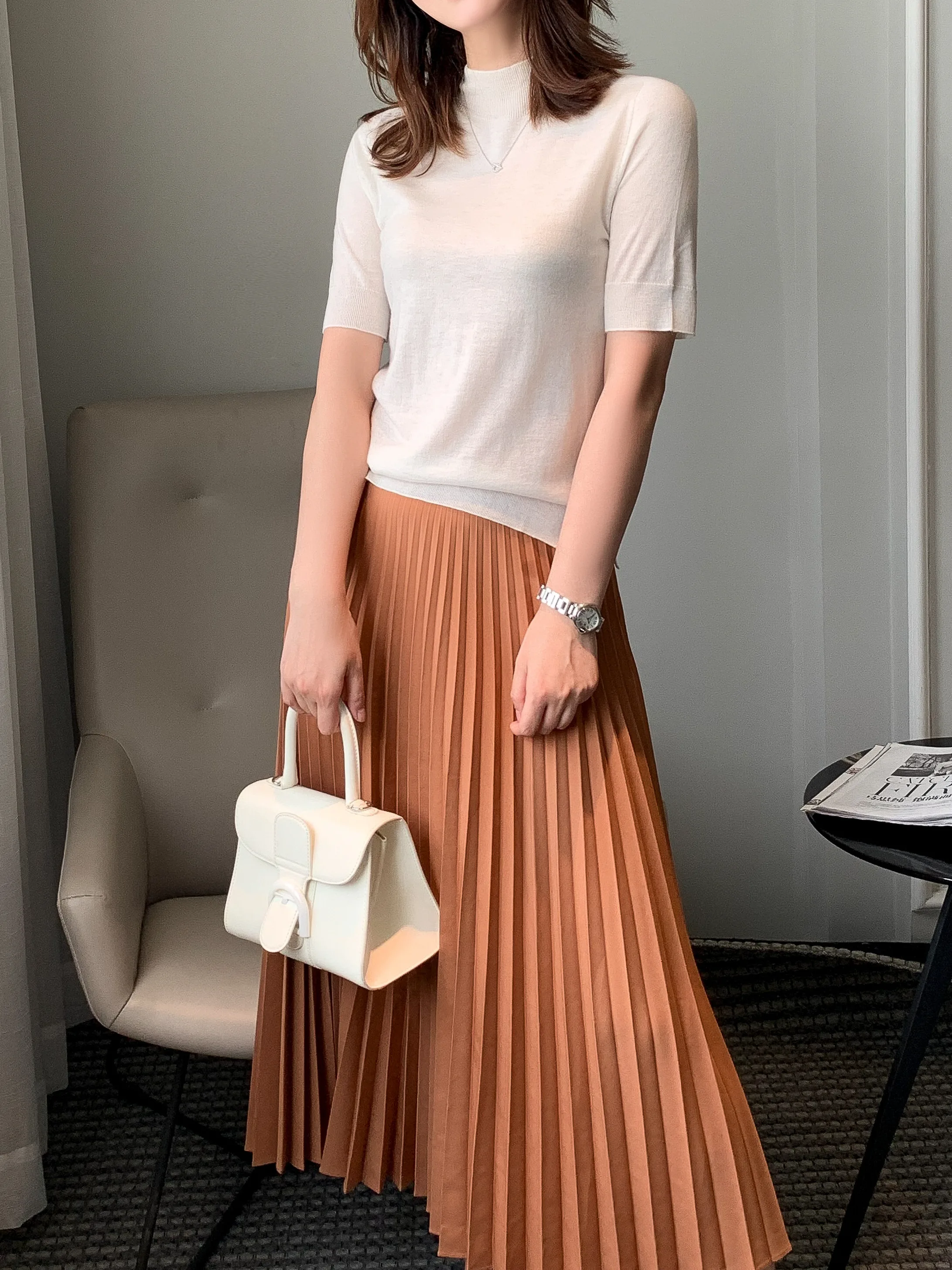 Fall New Mid-Length A-Line Pleated Skirt Women's High Waist Slimming Ele Sle Travel Suitable Nylon Fabric
Fall New Mid-Length A-Line Pleated Skirt Women's High Waist Slimming Ele Sle Travel Suitable Nylon Fabric
