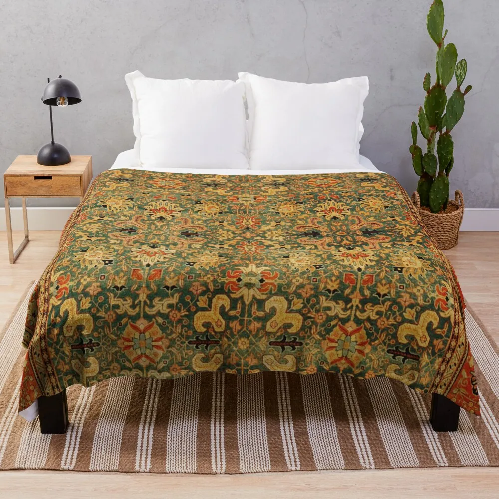 Tabriz Green Orange Rug Print Throw Blanket Plaid Beach Blankets 
Tabriz Green Orange Rug Print Throw Blanket Plaid Beach Blankets