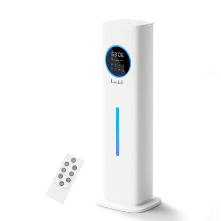 Bedroom humidifier for large rooms, 2.1Gal/8L cool mist with essential oil diffuser, night light, top-fill design, white plasti
Bedroom humidifier for large rooms, 2.1Gal/8L cool mist with essential oil diffuser, night light, top-fill design, white plasti