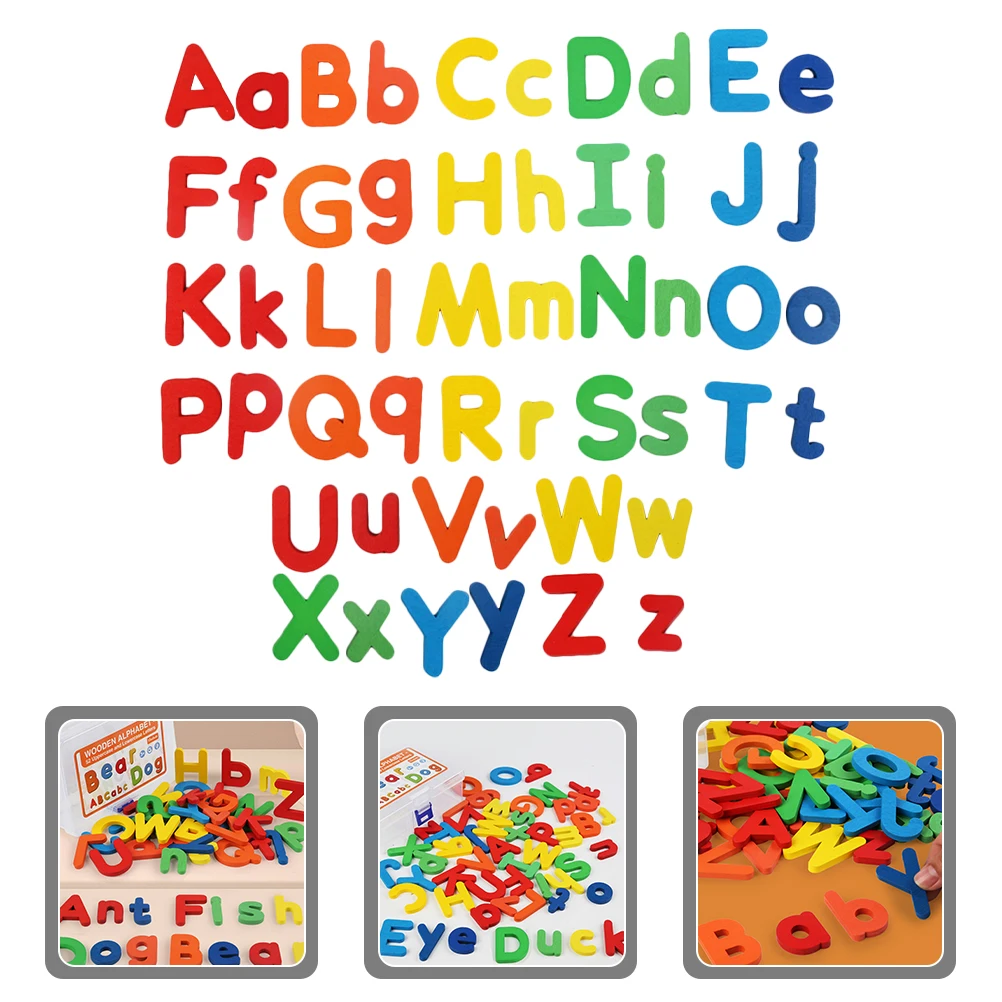 52pcs Wooden Letter Set Blocks Kids Puzzle Toy Alphabet Sound Matching Educational Learning Toys Safe Reusable Child Play
52pcs Wooden Letter Set Blocks Kids Puzzle Toy Alphabet Sound Matching Educational Learning Toys Safe Reusable Child Play