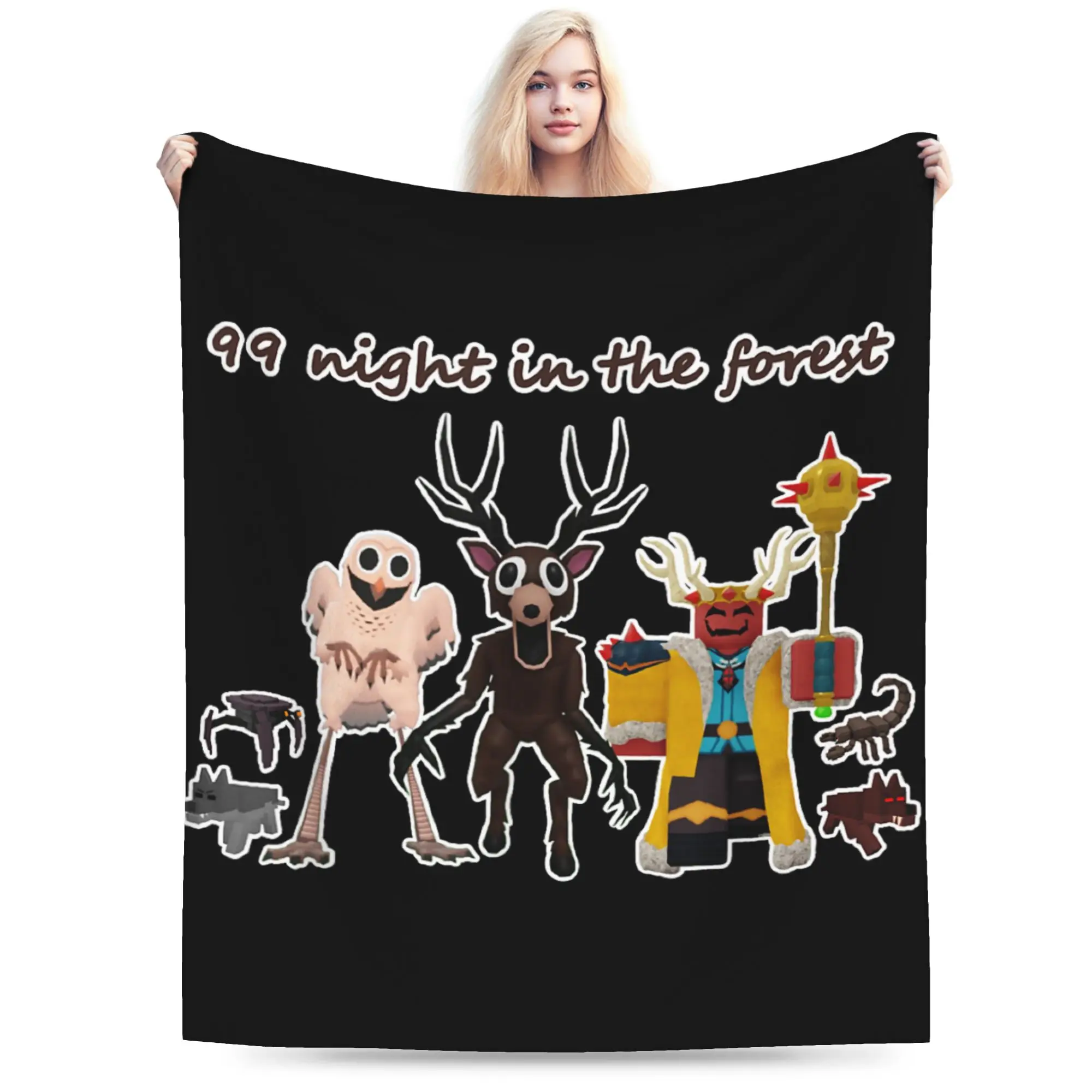 99 Nights Halloween in The Forest Funny Blankets Soft Plush Throw Blanket For Couch Chair Sofa Bed Flannel Bedspread Bed Cover
99 Nights Halloween in The Forest Funny Blankets Soft Plush Throw Blanket For Couch Chair Sofa Bed Flannel Bedspread Bed Cover