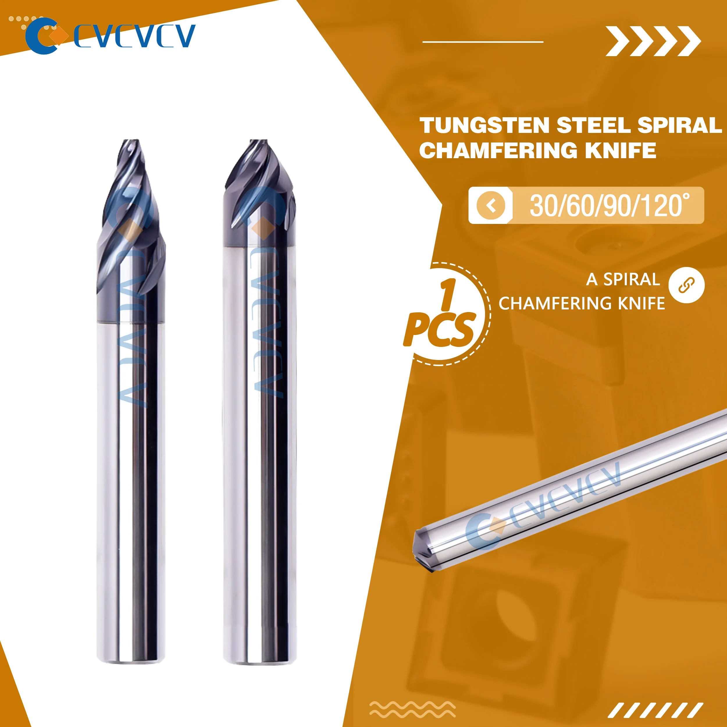 30 Degrees/60 Degrees/90 Degrees/120 Degreess Deburring Tungsten Steels Chamfering Knife Alloy Material Spirals Chamfering Knife
30 Degrees/60 Degrees/90 Degrees/120 Degreess Deburring Tungsten Steels Chamfering Knife Alloy Material Spirals Chamfering Knife
