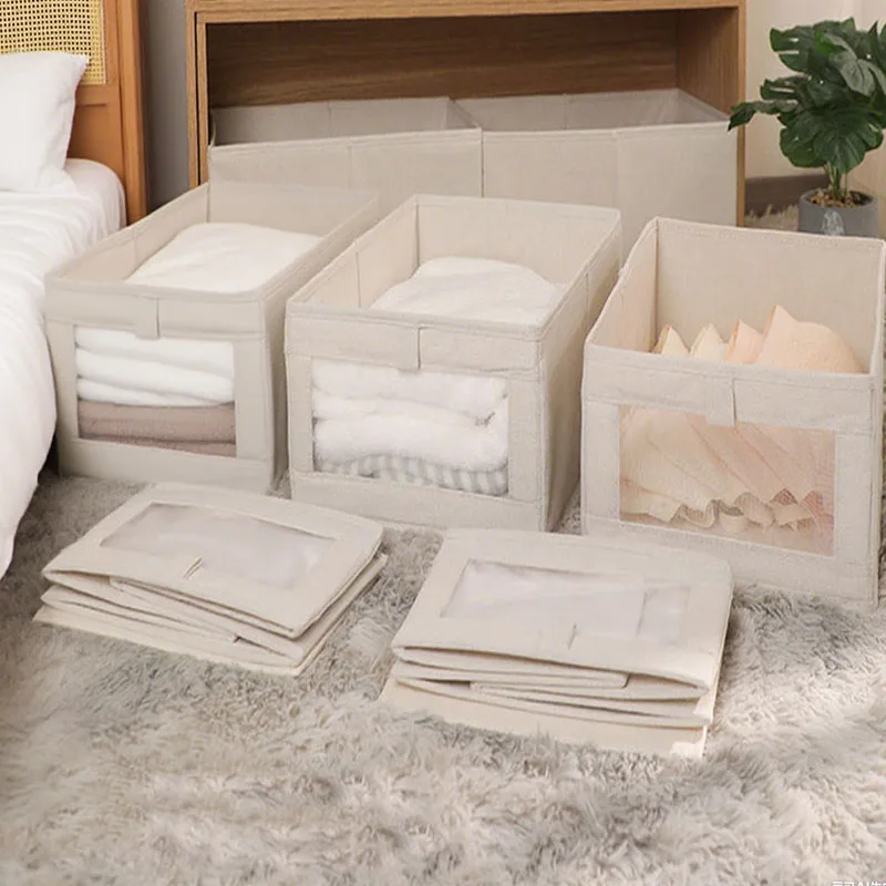 Non-Woven Storage Box Clear Lid Foldable for Underwear Socks Clothes Dustproof Wardrobe Organizer Sundries Space-Saving
Non-Woven Storage Box Clear Lid Foldable for Underwear Socks Clothes Dustproof Wardrobe Organizer Sundries Space-Saving