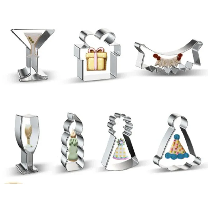 1pcs Birthday Banner Candle Wine Glass Fondant Cake Embossing Mold Cutting Die Cookie Cutter Biscuit Pastry Baking Tool Moule
1pcs Birthday Banner Candle Wine Glass Fondant Cake Embossing Mold Cutting Die Cookie Cutter Biscuit Pastry Baking Tool Moule