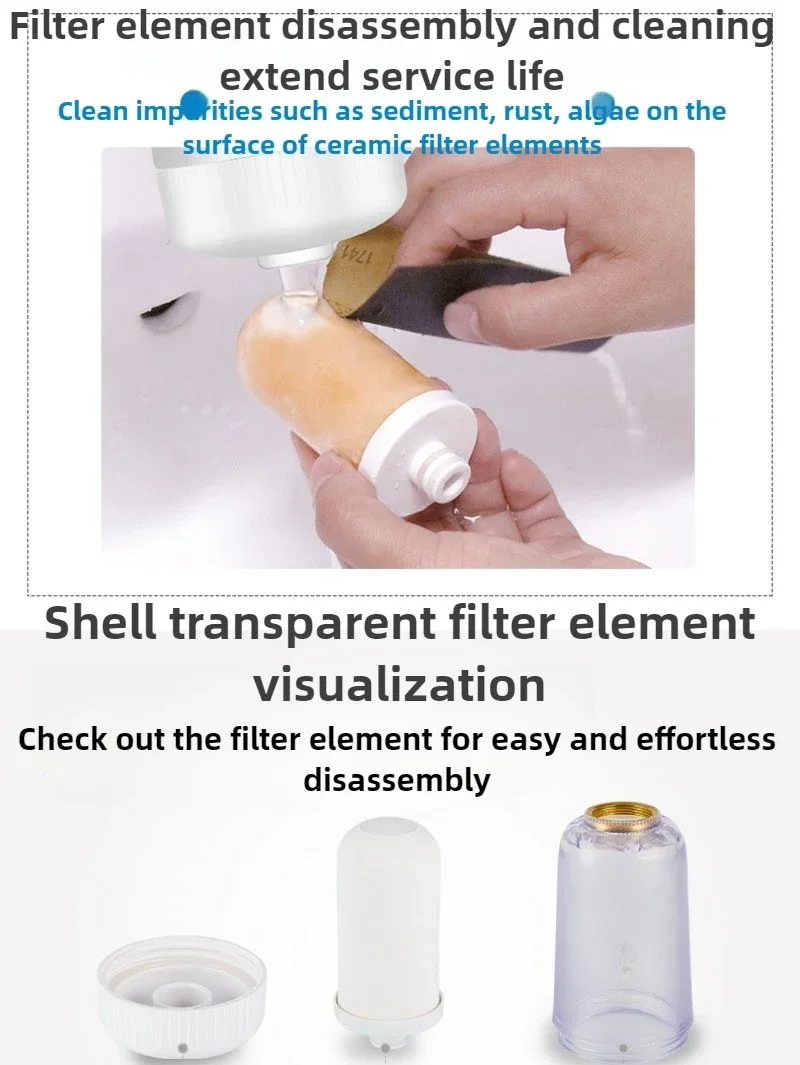 Excellent 0.1-0.4Mpa Faucet Ceramic Filter Cartridge Filter Tap Water Purifier Household Kitchen Non-direct Drinking Machine Pur
Excellent 0.1-0.4Mpa Faucet Ceramic Filter Cartridge Filter Tap Water Purifier Household Kitchen Non-direct Drinking Machine Pur