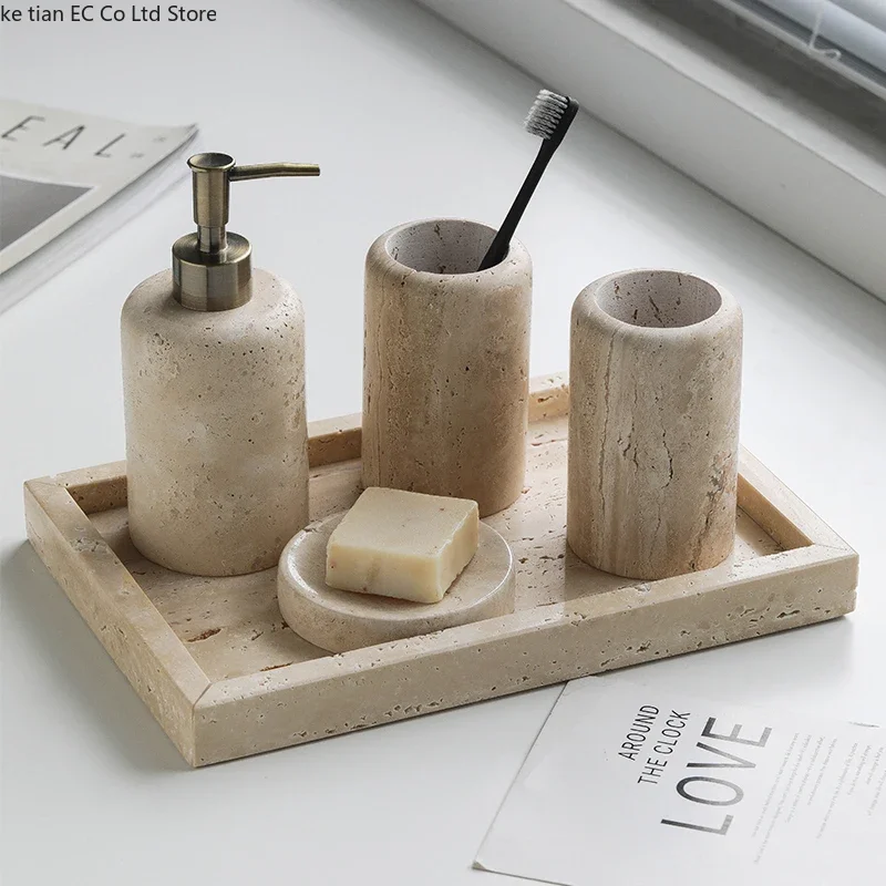 Nordic Cave Stone Bathroom Suit Lotion Bottle Toothbrush Storage Cup Soap Dish Cotton Swab Jar Marble Tray Bathroom Accessories
Nordic Cave Stone Bathroom Suit Lotion Bottle Toothbrush Storage Cup Soap Dish Cotton Swab Jar Marble Tray Bathroom Accessories