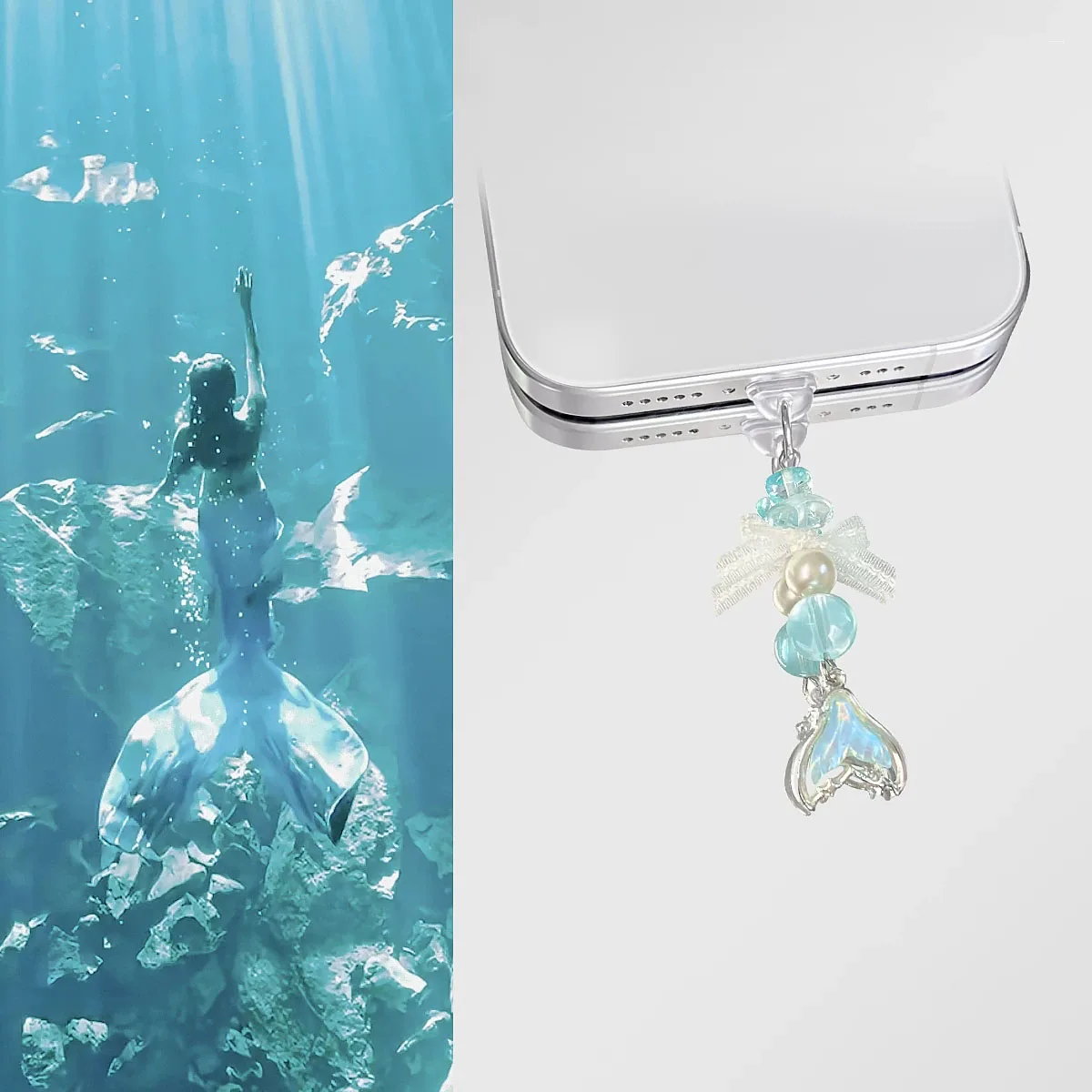 Mobile Phone Dust Plug Hanging Accessories Ornament Blue Sea Legend And Mermaid Tail For Iphone Type-C Port Dust Plug Pendant
Mobile Phone Dust Plug Hanging Accessories Ornament Blue Sea Legend And Mermaid Tail For Iphone Type-C Port Dust Plug Pendant