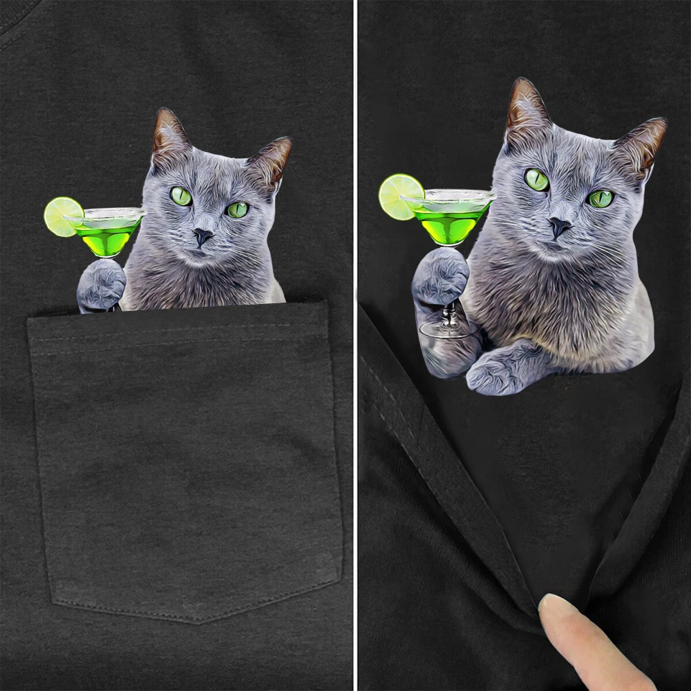 CLOOCL British Shorthairs T-Shirts Animals Cats Green Cocktail Printed Pocket T-shirt Mens Women Clothing Short Sleeve Shirts
CLOOCL British Shorthairs T-Shirts Animals Cats Green Cocktail Printed Pocket T-shirt Mens Women Clothing Short Sleeve Shirts