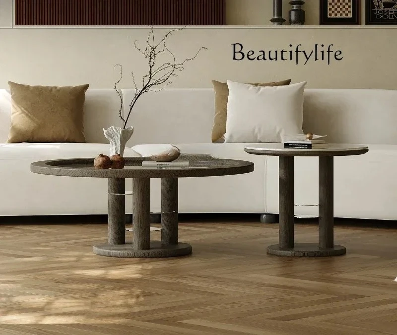 Italian minimalist round coffee table, solid wood ash wood glass marble living room household small apartment designer
Italian minimalist round coffee table, solid wood ash wood glass marble living room household small apartment designer