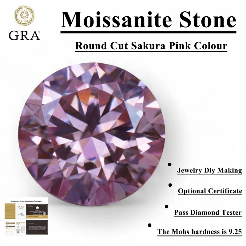 Top Charms Bead Moissanite Stone Sakura Pink Colour Round Cut VVS1 with GRA Certificate for Gemstone for jewel making
Top Charms Bead Moissanite Stone Sakura Pink Colour Round Cut VVS1 with GRA Certificate for Gemstone for jewel making