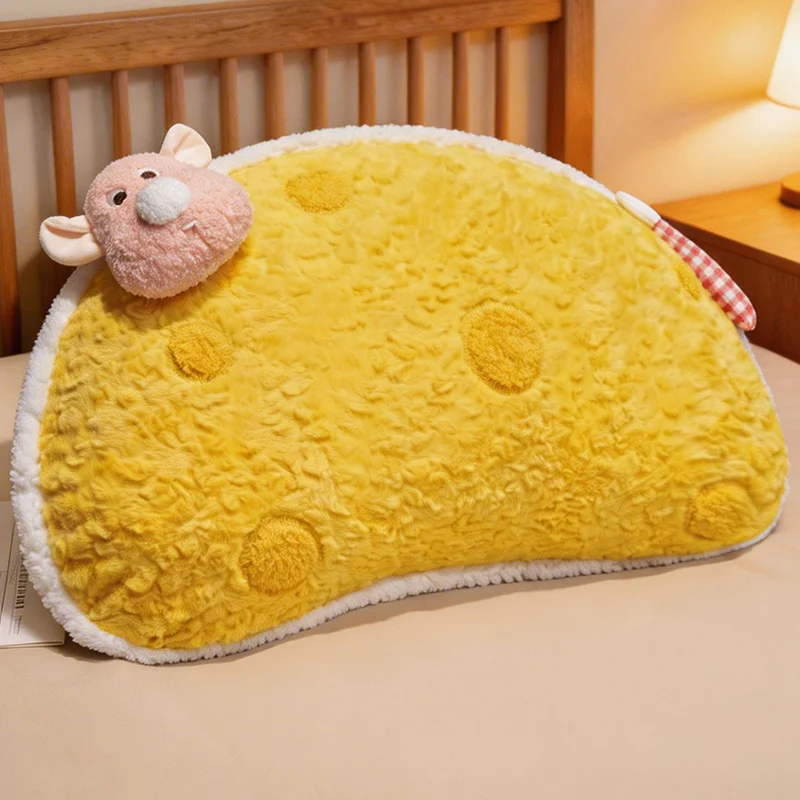 Cute Cheese Plush Pillow with Mouse Soft Back Cushion for Bed, Sofa, Back Support, Home Decor and Cute Gift.
Cute Cheese Plush Pillow with Mouse Soft Back Cushion for Bed, Sofa, Back Support, Home Decor and Cute Gift.