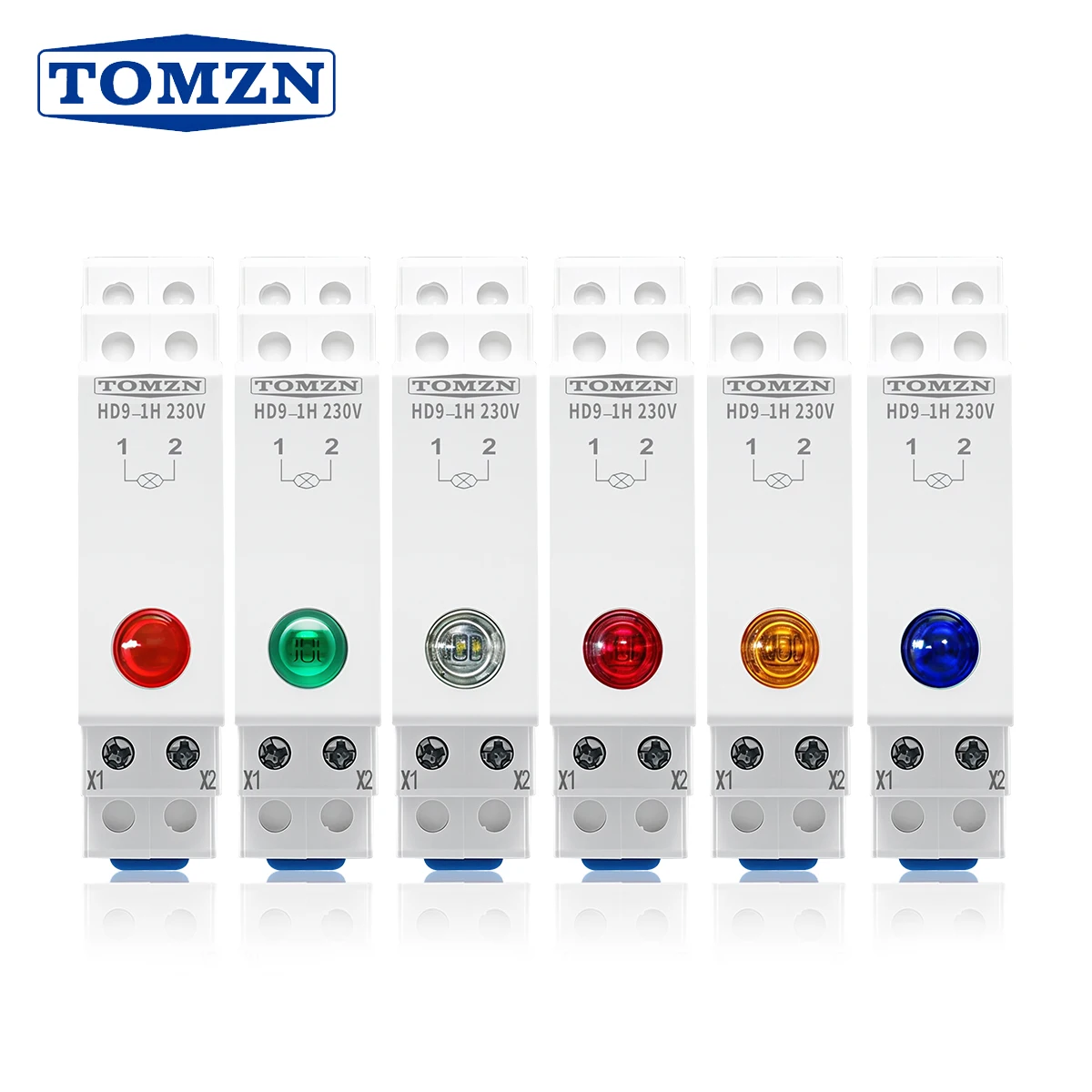 TOMZN DIN Rail HD9-1H 230V AC/DC LED 18mm Signal Indicator Light Orange Red Yellow Blue Green White Power Outage Warning
TOMZN DIN Rail HD9-1H 230V AC/DC LED 18mm Signal Indicator Light Orange Red Yellow Blue Green White Power Outage Warning