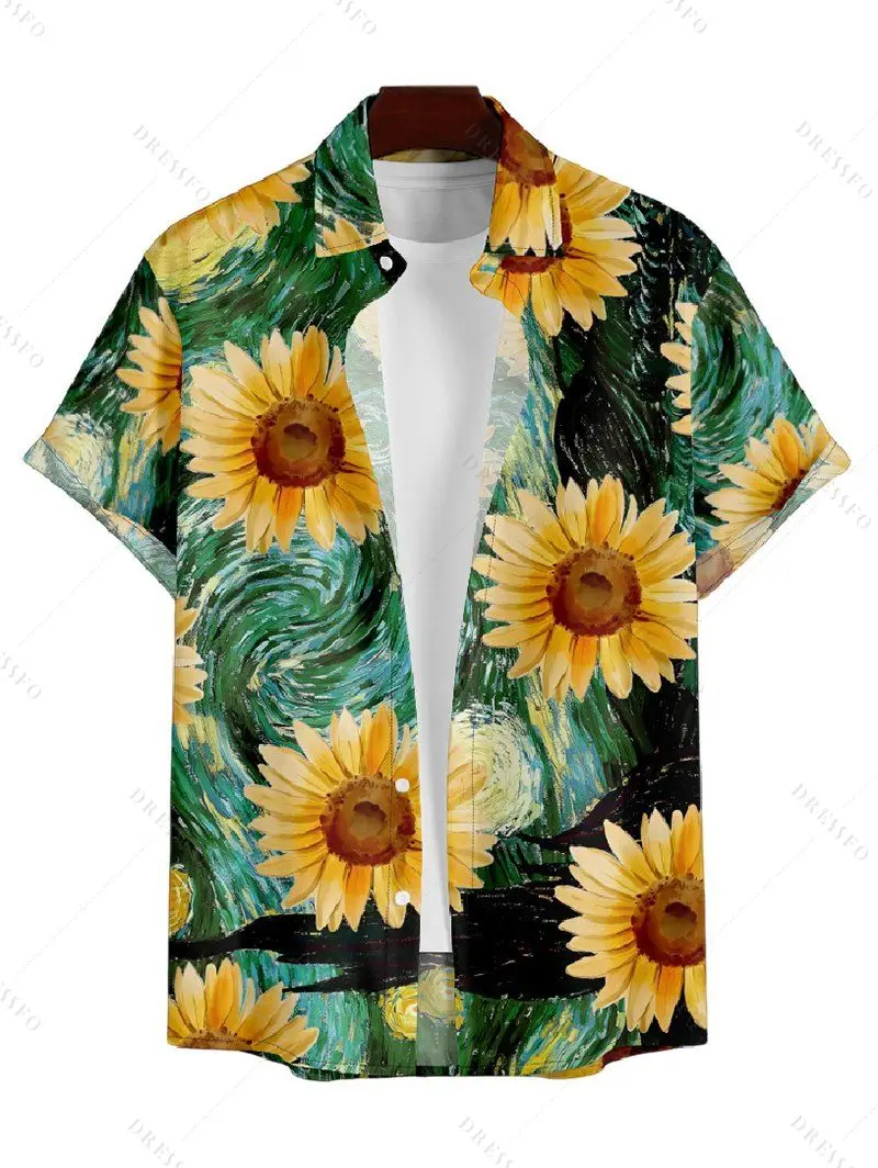 Men's Summer 3D Printed Hawaiian Sunflower Pattern Hawaiian Shirt Casual Printed Floral Short Sleeve Hawaiian Tropical Tops
Men's Summer 3D Printed Hawaiian Sunflower Pattern Hawaiian Shirt Casual Printed Floral Short Sleeve Hawaiian Tropical Tops