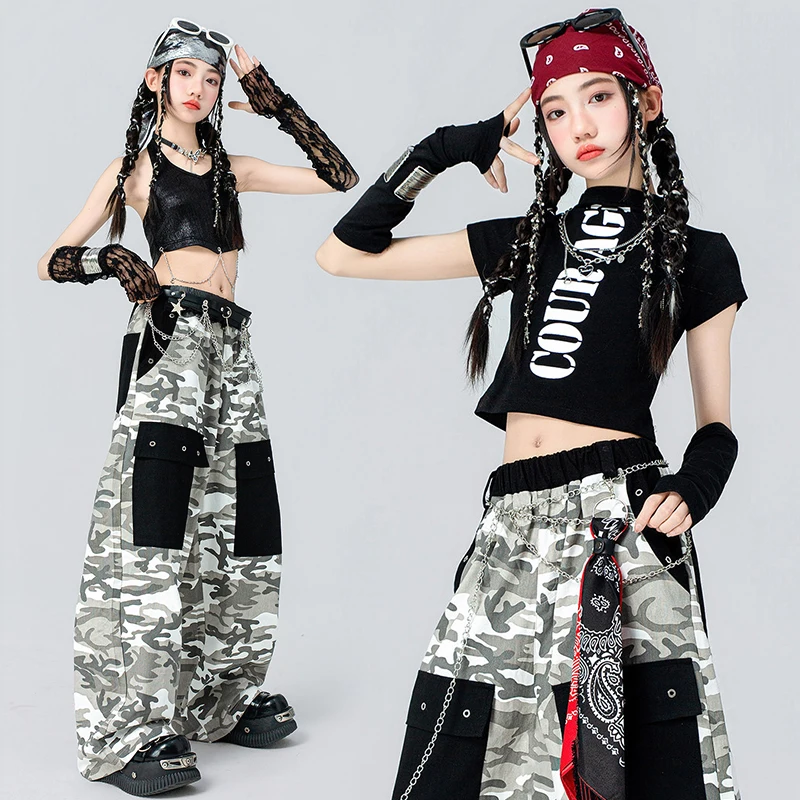 2026 Kpop Clothes Jazz Dance Outfit Girl Black Crop Top Camouflage Pants Kid Stage Performance Costume Fashion Streetwear 5614
2026 Kpop Clothes Jazz Dance Outfit Girl Black Crop Top Camouflage Pants Kid Stage Performance Costume Fashion Streetwear 5614