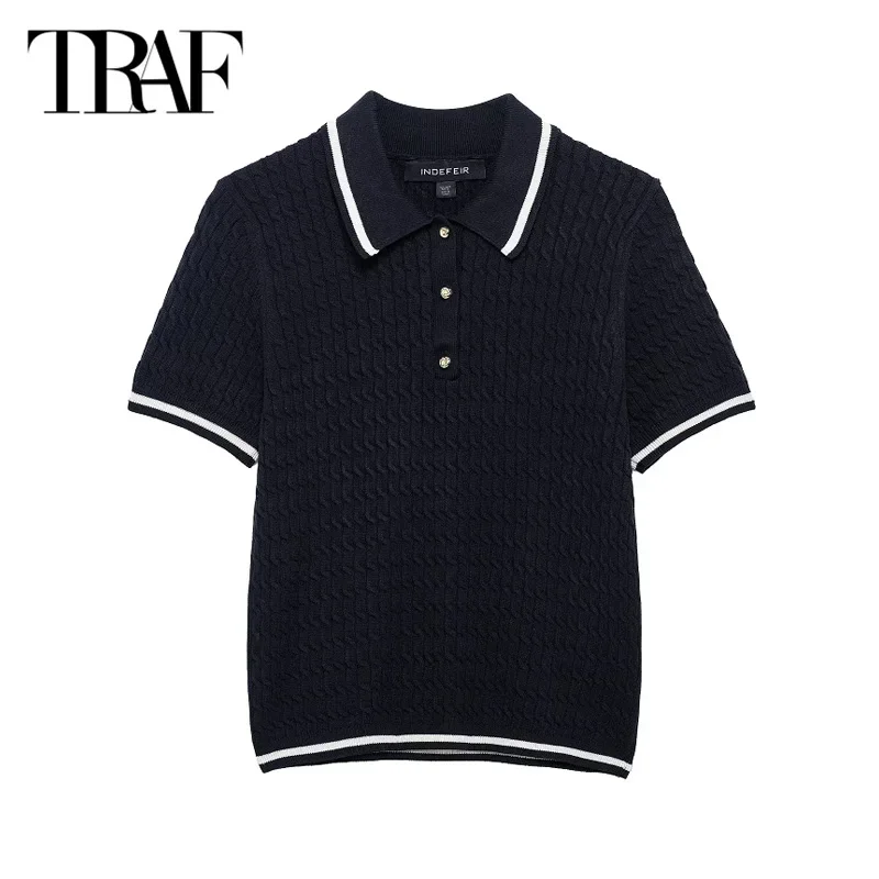 TRAF Women's Sweater Short Sleeve Cropped Tops 2025 Spring Elegant Knitted Pullovers Fashion Casual Office Short Knitwear Tops
TRAF Women's Sweater Short Sleeve Cropped Tops 2025 Spring Elegant Knitted Pullovers Fashion Casual Office Short Knitwear Tops
