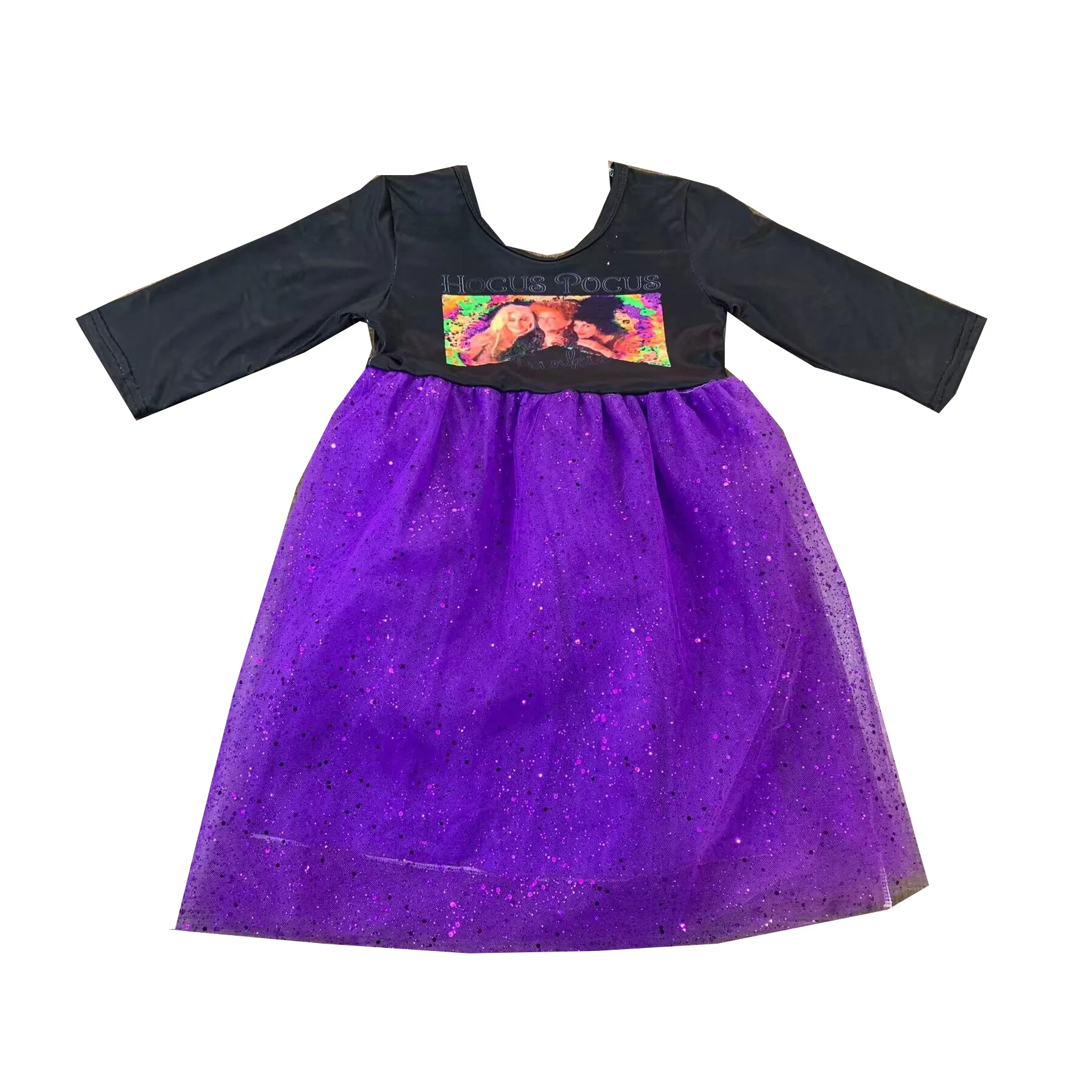 Wholesale Fall Halloween Dresses Girls Long Sleeves Witches Print Purple Tulle Knee Length Dress
Wholesale Fall Halloween Dresses Girls Long Sleeves Witches Print Purple Tulle Knee Length Dress