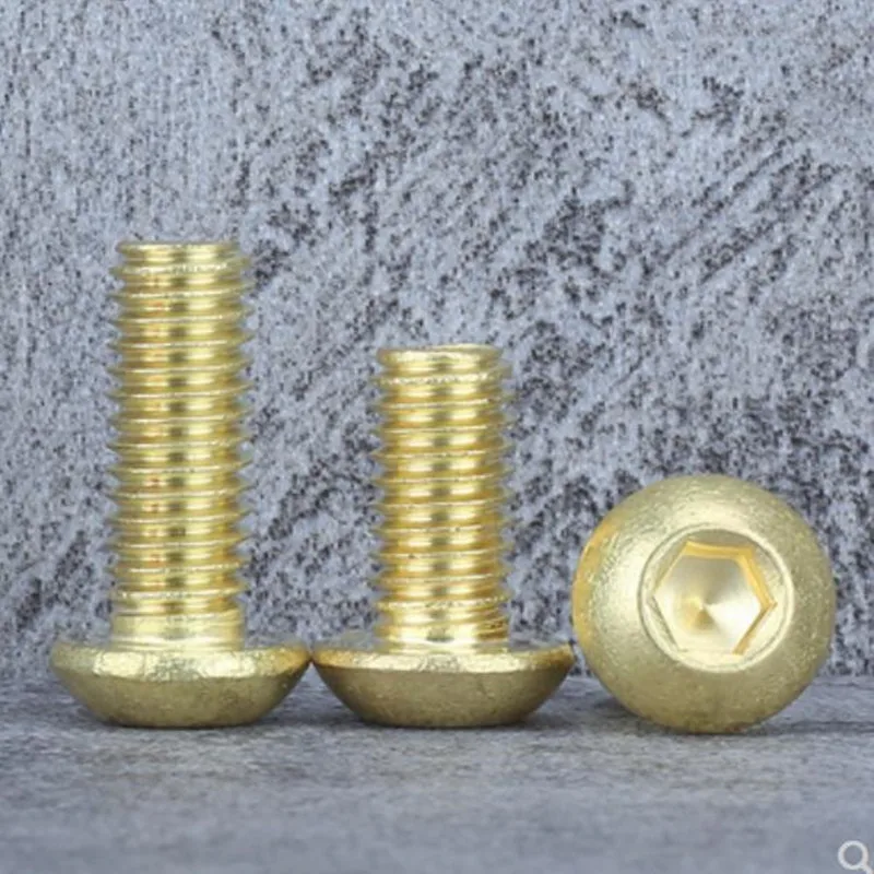 Hongtu M2/M2.5/M3/M4/M5/M6/M8 Brass Allen Key Bolts - ISO7380 Standard Button Head Hexagon Socket Cap Screws
Hongtu M2/M2.5/M3/M4/M5/M6/M8 Brass Allen Key Bolts - ISO7380 Standard Button Head Hexagon Socket Cap Screws