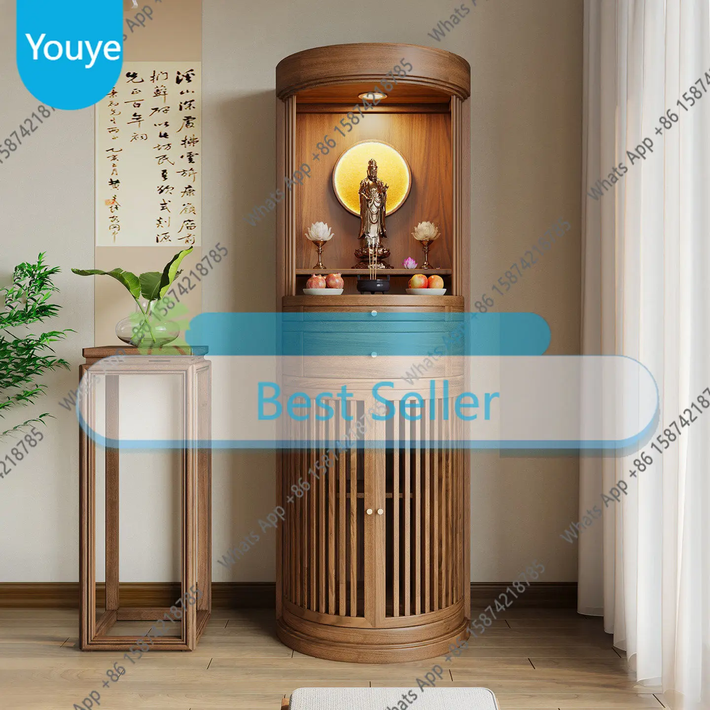 Oi New Chinese Vertical Buddhist Cabinet Solid Wood Buddhist Niche Zen Vertical Cabinet Household Living Room Offering Table
Oi New Chinese Vertical Buddhist Cabinet Solid Wood Buddhist Niche Zen Vertical Cabinet Household Living Room Offering Table