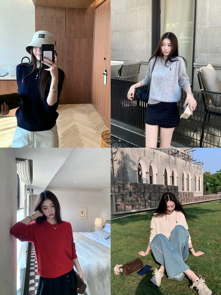 Pure Wool Knitted Sweater Women's round Neck Embroidered Spring Soft Versatile Loose Fit Long Sleeve Casual Knitwear
Pure Wool Knitted Sweater Women's round Neck Embroidered Spring Soft Versatile Loose Fit Long Sleeve Casual Knitwear
