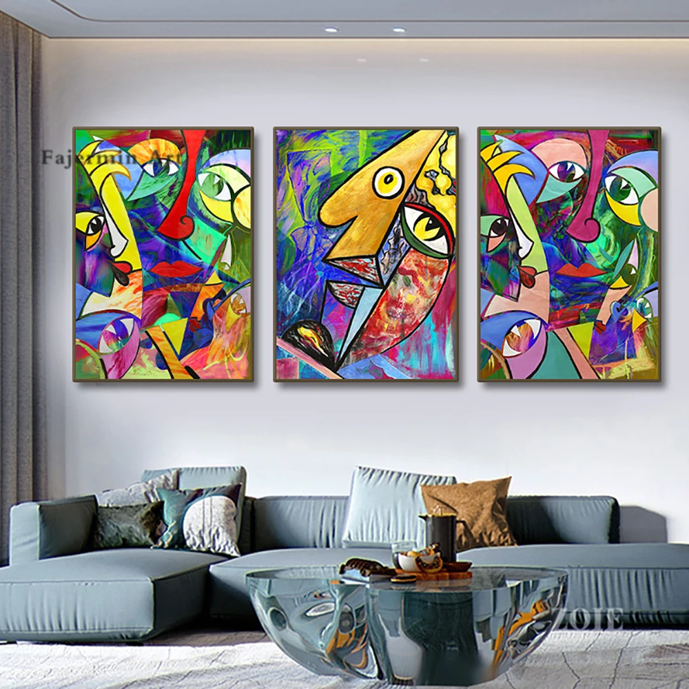 Nordic Abstract Art Picasso Style Colorful Stitching Face Canvas Poster Wall Art Canvas Painting for Living Room Home Decor
Nordic Abstract Art Picasso Style Colorful Stitching Face Canvas Poster Wall Art Canvas Painting for Living Room Home Decor