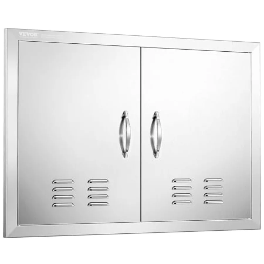 Outdoor Kitchen Doors Inch 304 Stainless Steel Double Doors with BBQ Access Door with 2 Detachable Handles and 6 Hooks for BBQ
Outdoor Kitchen Doors Inch 304 Stainless Steel Double Doors with BBQ Access Door with 2 Detachable Handles and 6 Hooks for BBQ