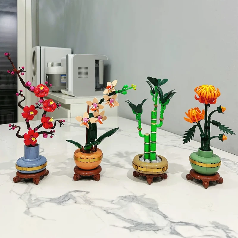 Мини-орхидея, счастливая бамбуковая хризантема, цветение сливы, строительные блоки, растение, цветок, строительные кирпичи, игрушка в подарок для девочек и детей
Мини-орхидея, счастливая бамбуковая хризантема, цветение сливы, строительные блоки, растение, цветок, строительные кирпичи, игрушка в подарок для девочек и детей