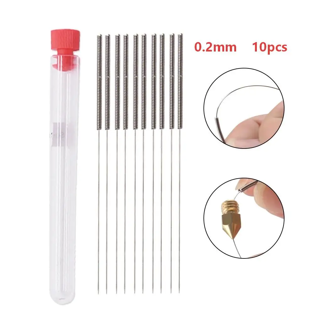 10PCS Fine Steel Cleaning Needles Multifunctional Unclog Tool for 3D Printer Nozzle Shower Gas Stove Hole
10PCS Fine Steel Cleaning Needles Multifunctional Unclog Tool for 3D Printer Nozzle Shower Gas Stove Hole