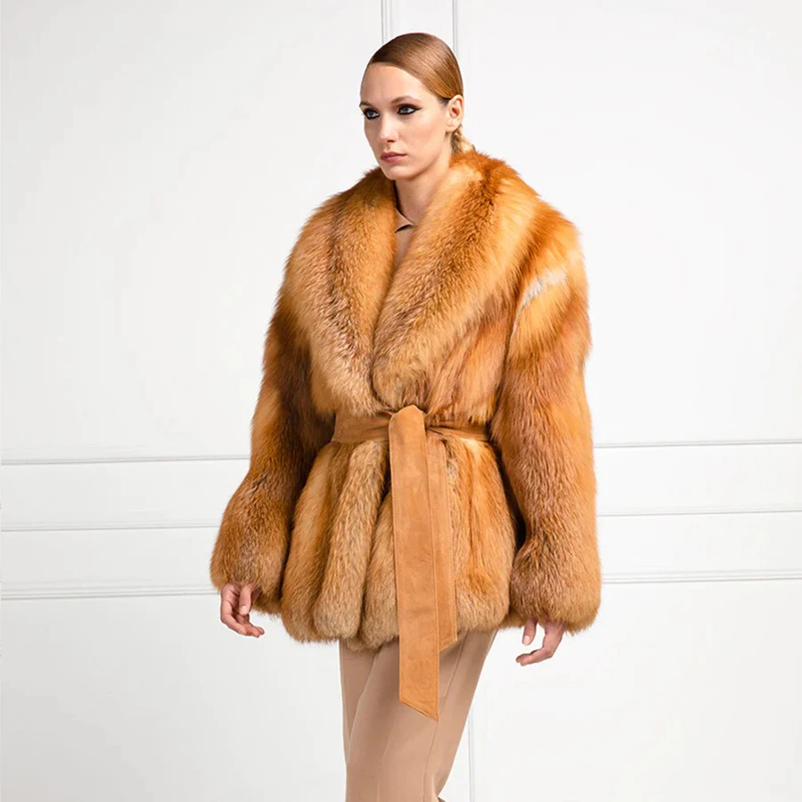 Women's Winter Jacket Genuien Red Fox Fur Coat Warm Natural Fox Fur Jackets Luxury High Quality Real Fur Coats
Women's Winter Jacket Genuien Red Fox Fur Coat Warm Natural Fox Fur Jackets Luxury High Quality Real Fur Coats