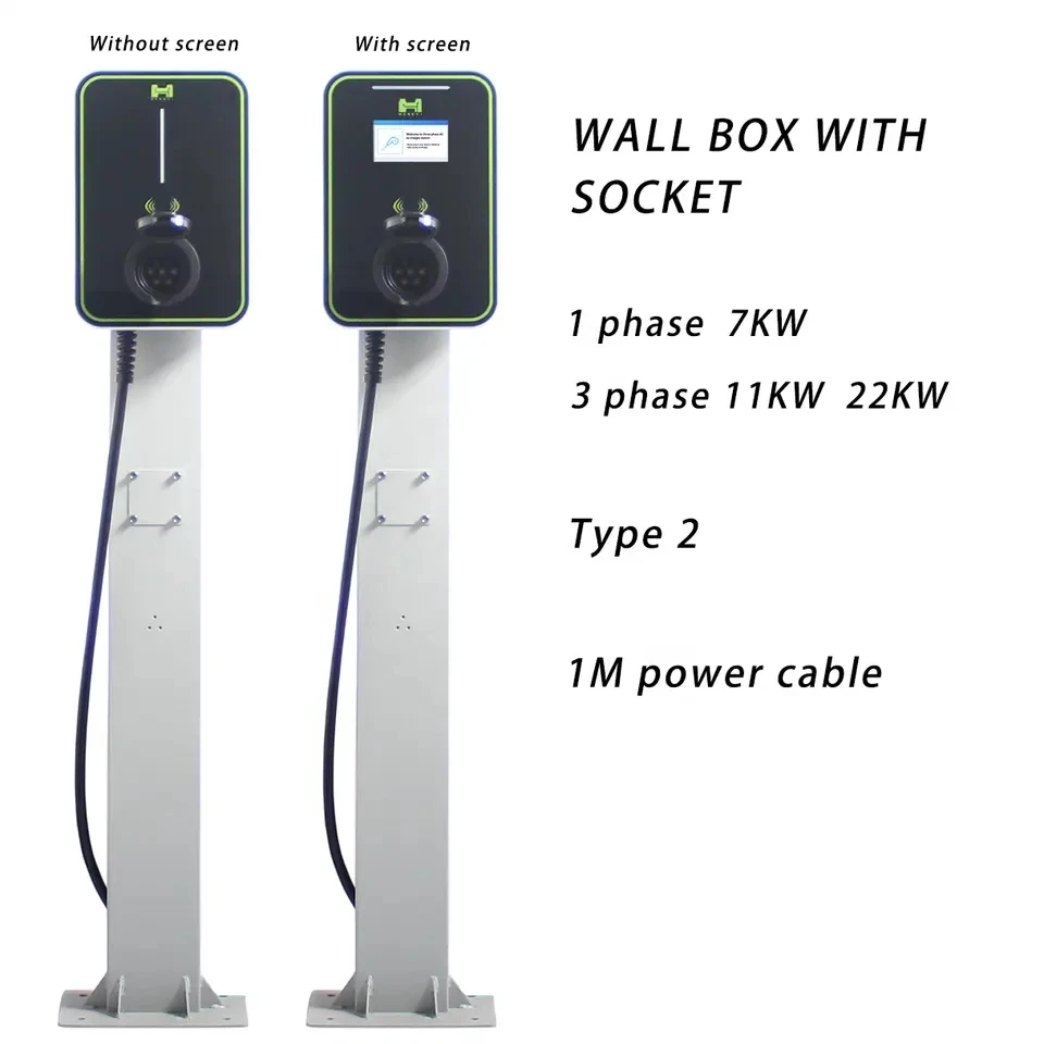 Беспроводная зарядная станция для электромобилей Wallbox с розеткой типа 2, 7 кВт/11 кВт/22 кВт, зарядная станция
Беспроводная зарядная станция для электромобилей Wallbox с розеткой типа 2, 7 кВт/11 кВт/22 кВт, зарядная станция