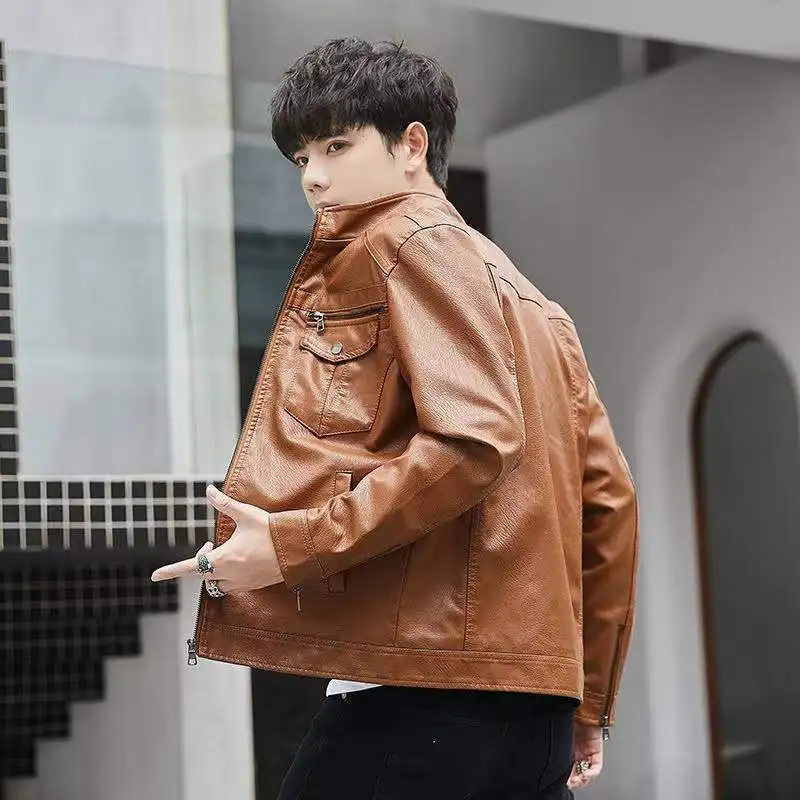 2022 Coat Men Casual Biker Zipper Jacket Male New Men's Pu Faux Leather Jacket Slim Fit Motorcycle Bomber Men Clothing W402
2022 Coat Men Casual Biker Zipper Jacket Male New Men's Pu Faux Leather Jacket Slim Fit Motorcycle Bomber Men Clothing W402