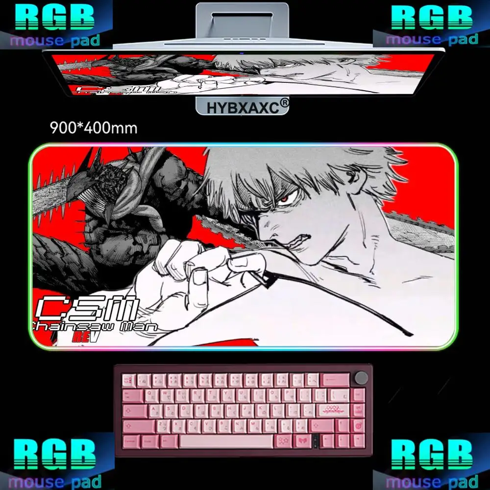 RGB Mouse Pad Non Slip Gamer Denji Keyboard Pad Laptop Gaming Accessories Mousepad Japan Anime C-chainsaw Man Desktop Mouse Mat
RGB Mouse Pad Non Slip Gamer Denji Keyboard Pad Laptop Gaming Accessories Mousepad Japan Anime C-chainsaw Man Desktop Mouse Mat