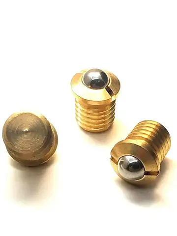 Brass Flange Spring Ball Plunger, Press In Fixed Bead Wave Screw  M5-M12